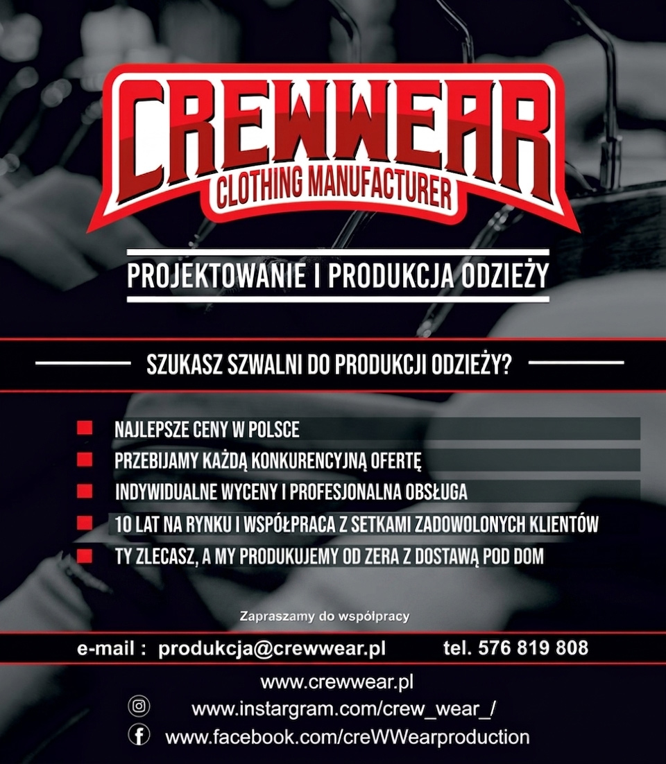 Crewwear - Szukasz szwalni do produkcji odzieży?